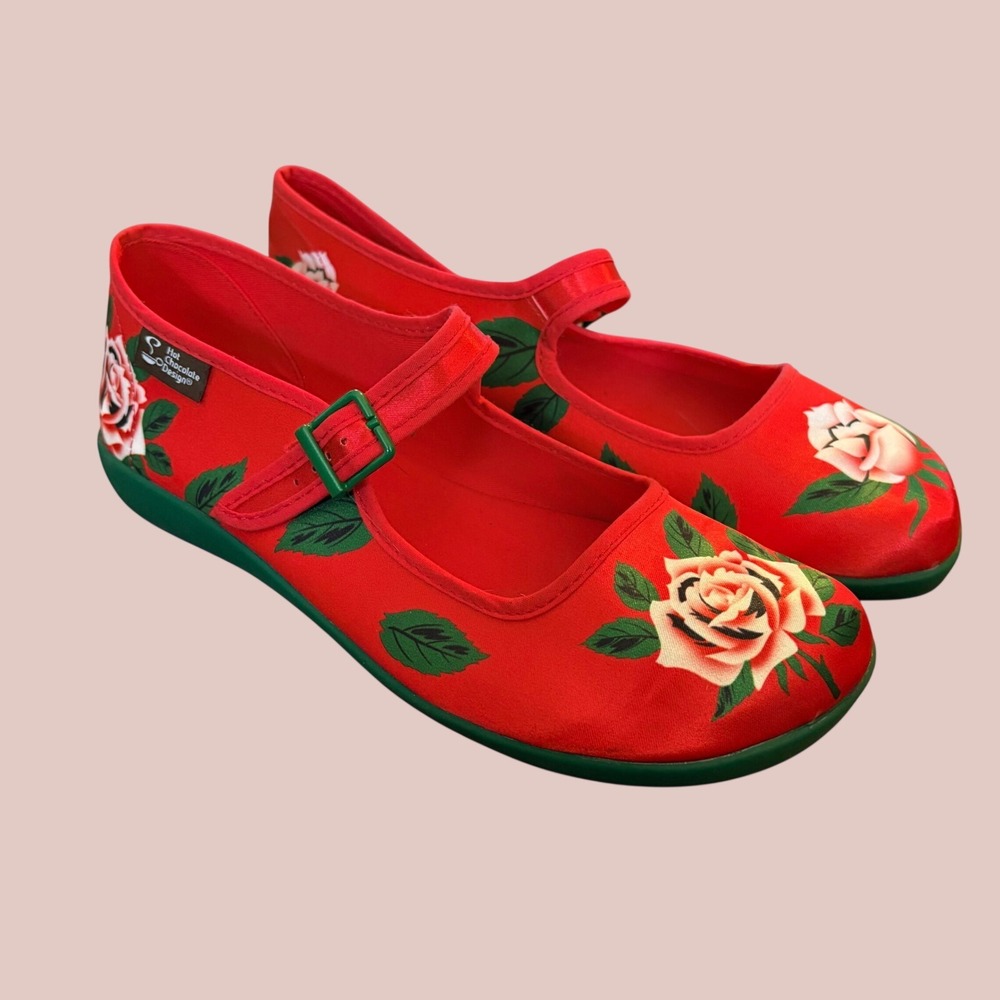 Hot Chocolate Design Blossom Shine Whimsygoth Fairy Womens Mary Jane Flats Shoes